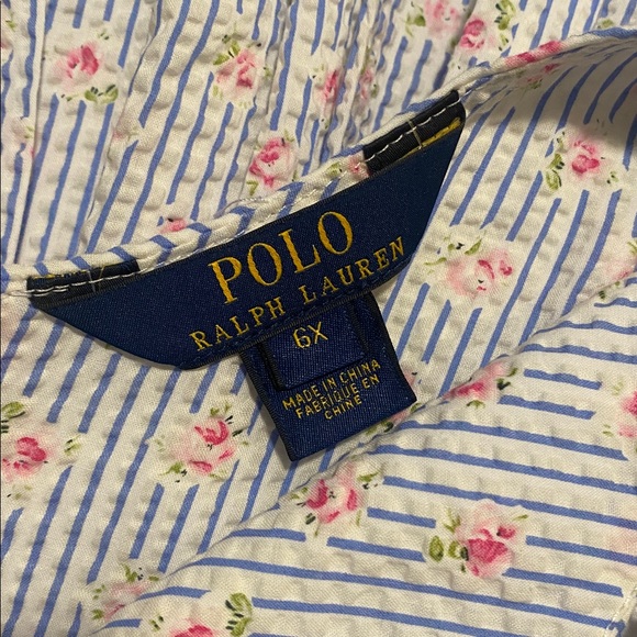 Polo Ralph Lauren Other - Polo by Ralph Lauren Blue and Pink Patterned Kids Dress